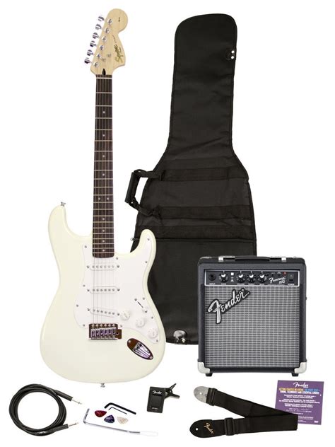 Squier By Fender Affinity Strat Pack Arctic White W Frontman 10G