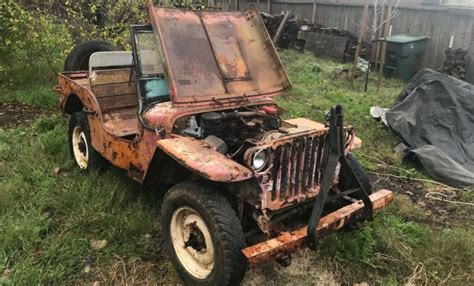 Unrestored Wwii Jeep 1945 Ford Gpw Barn Finds