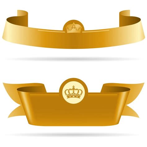 Premium Vector Golden Royal Ribbon Banners