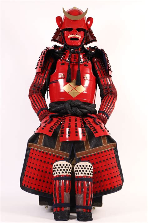 handmade takeda clan japanese samurai armor with red suji helmet life size samurai armor yoroi