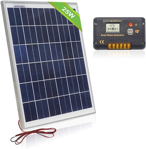Eco Worthy 12 Volt 25w Solar Charging Kit 1pc 25 Watt