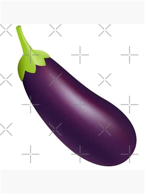 Funny Eggplant Emoji Sticker Shirt Poster By Bloodyorange Redbubble