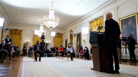 First Biden Press Conference President Pressed Over Crisis At The