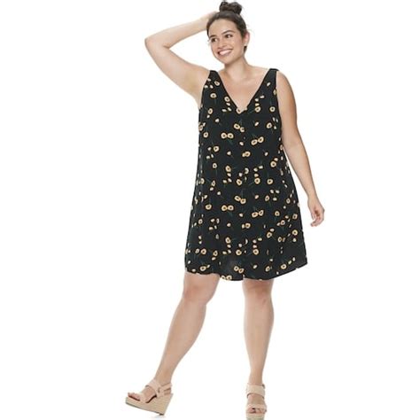 Popsugar Plus Size Button Front Dress Cheap Summer Dresses From