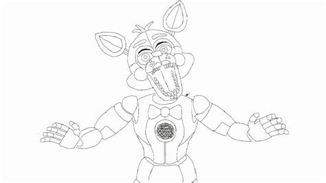 Coloring Foxy Five Nights At Freddys Sketch Coloring Page