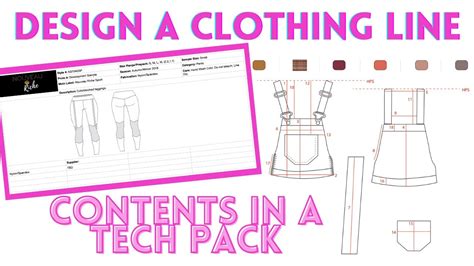 How To Create A Tech Pack Design Your Own Clothing Line Youtube