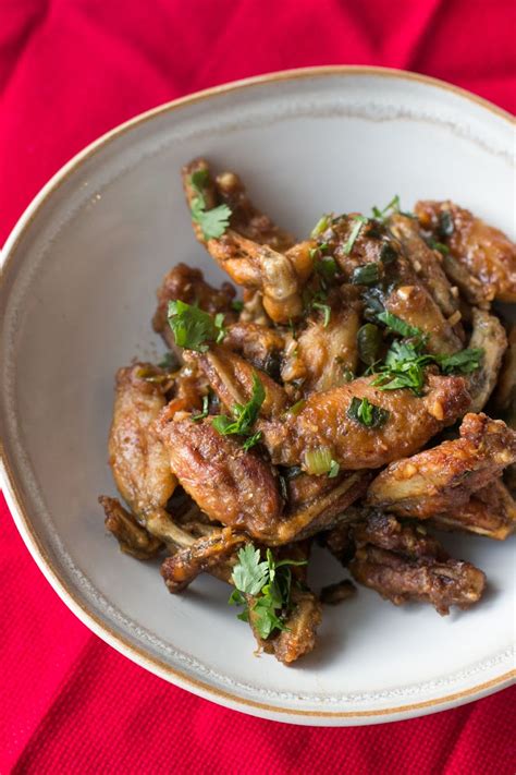 Fried Frog Legs With Ginger And Scallions