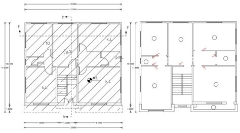 Working Drawing Bungalow Plan And Electric Plan Cad File