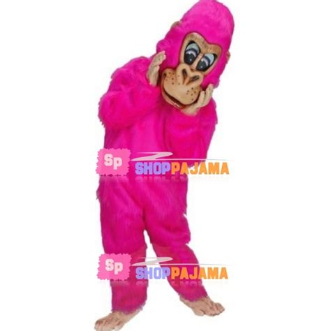 pink gorilla mascot adult costume