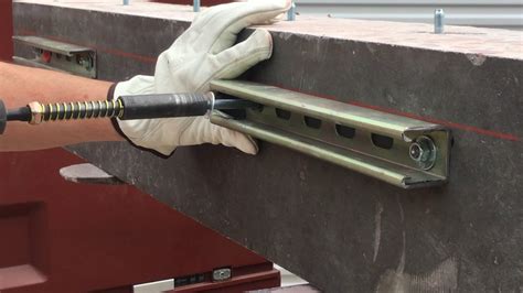 Fastening Unistrut To Concrete Using 38 Wedge Anchors Youtube