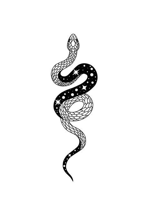 Tattoo Design Snake Minimalistic Snake Lined Drawing Etsy