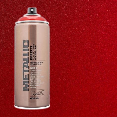 Montana Cans Semi Flat Red Metallic Spray Paint Actual Net Contents