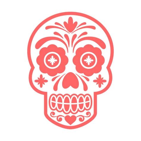 Cute Halloween Sugar Skull Cuttable Design Png Dxf Svg And Eps Etsy