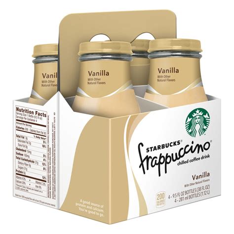 Save On Starbucks Frappuccino Chilled Coffee Drink Vanilla 4 Pk Order