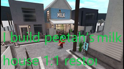 Roblox Bloxburg I Build Peetahs Milk Carton House 11 Youtube