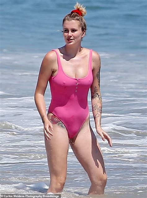 Ireland Baldwin Shows Off Stunning Figure In Pink At Beach With Boyfriend Corey Harper In Malibu