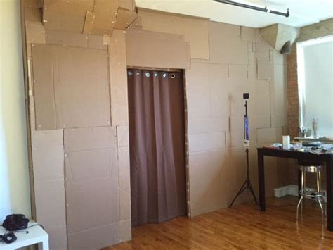 Temporary Cardboard Wall I Built In Our Loft Style Apartment To Make A