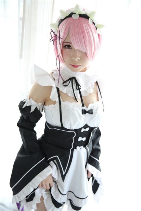 Japanese Maid Cosplay Dress Displayed On A Lady Mannequin Cosplay Is A