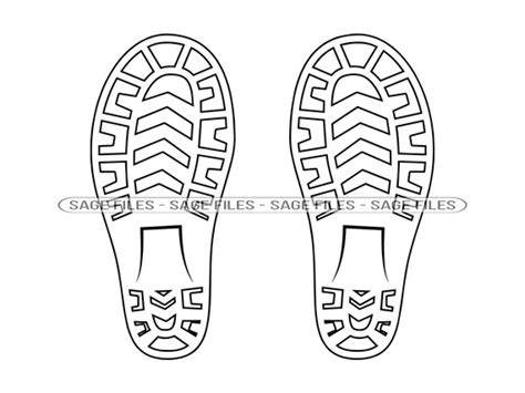 Shoe Print Outline Svg Shoeprint Svg Shoe Bottom Svg Shoe Etsy