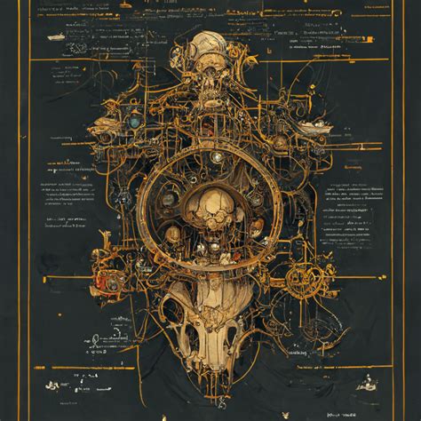 Midjourney Prompt Steampunk Blueprint Of Mechanical Prompthero