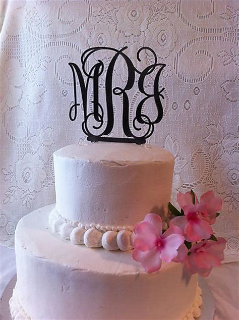 T1 3 Initial Monogrammed Wedding Cake Topper — Country Road