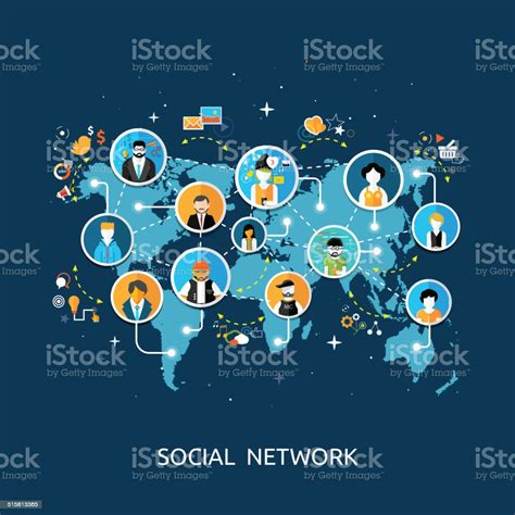 Social Media Network Connection Concept Stock Illustration Download