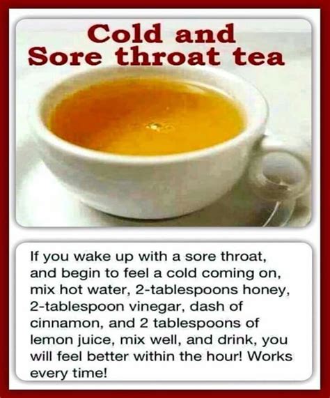 Cold And Sore Throat Tea Natural Health Remedies Natural Cures Herbal