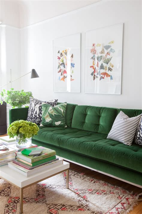 The Couch Trend For 2017 Stylish Emerald Green Sofas Apartment Therapy