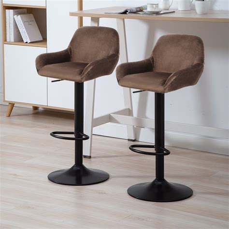 Lot De 4 Tabourets De Bar Chaise De Bar Rotatif Hauteur Réglable 95 121