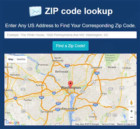 District Of Columbia Zip Code Map