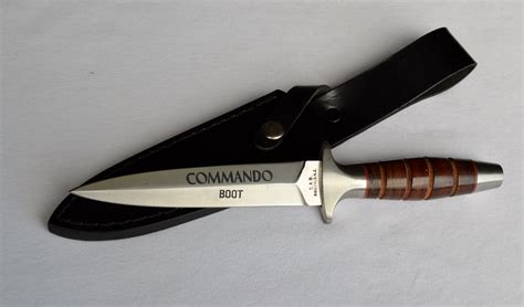 Single Double Edge Fixed Blade Commando Boot Knife 440 Stainless Steel