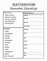 Bathroom Remodel Checklist Printable - Design 2B Happy in 2021 ...