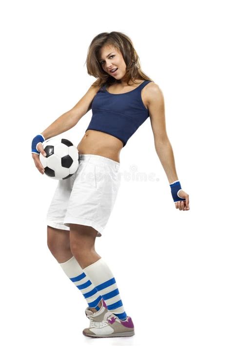 Girl With Soccer Ball Stock Image Image Of Girl Player 19612149