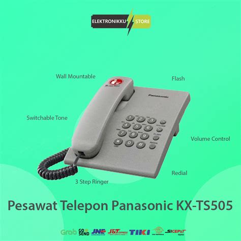 Promo Telepon Kabel Panasonic Kx Ts505 Single Line Telepon Kabel
