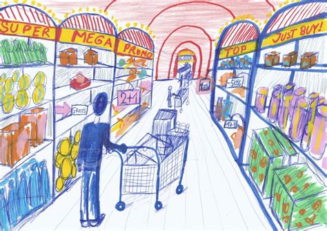 Supermarket Sketch Illustration Price Minty