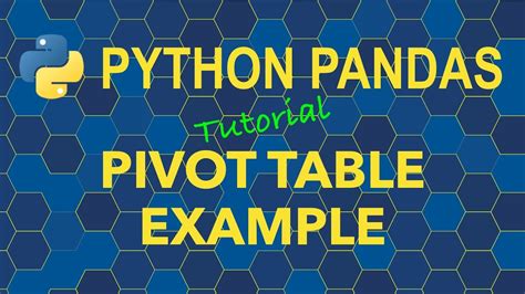 Python Pandas Pivot Table Example Youtube