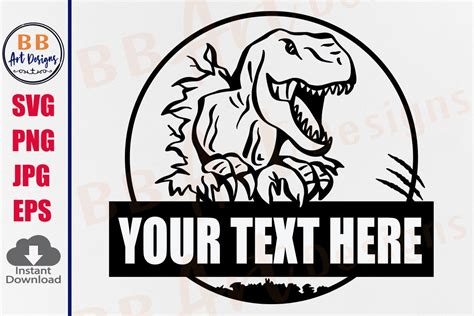 Dinosaur T Rex Scratch SVG Dino Template Graphic By BB Art Designs Creative Fabrica