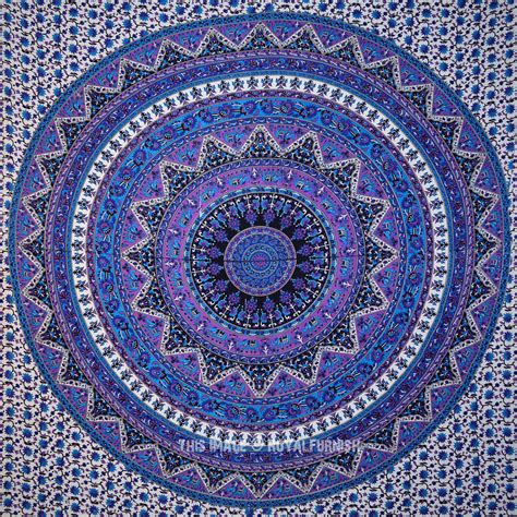 Ships free orders over $39. Blue Bohemian Star Kerala Medallion Tapestry Wall Hanging Bedspread - RoyalFurnish.com