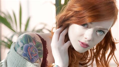 X Redhead Women Tattoo Wallpaper Coolwallpapers Me