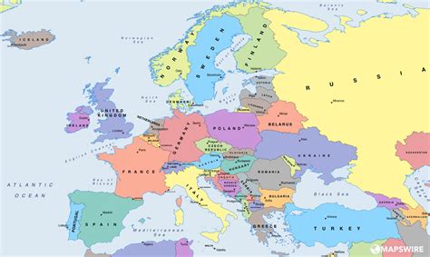 Image Europe Political Map Large Encyclopedia