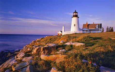Pemaquid Lighthouse And Cliffs Maine Usa Wallpapers Hd