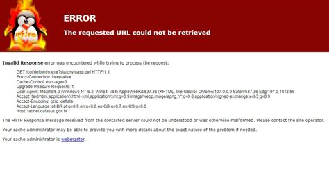 Error The Requested Url Could Not Retrieved Web Proxy Ipfire Community