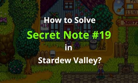 Solved Secret Note 19 In Stardew Valley Arrows