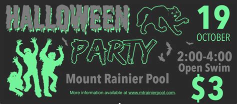 Halloween Open Swim Pool Party With Wibit Mt Rainier Pool