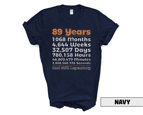 89th Birthday Shirt 89 Years Old Eighty Ninth T Idea Birthday