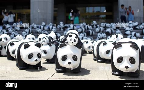 Seoul South Korea 23rd May 2015 Panda Sculptures Are Seen In Seoul