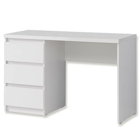 Schreibtisch weiß mit braun 120 x 58 cm mit 2 bürotisch mit praktischen schubladen. Schreibtisch NET106 - weiß matt - 108 cm | Online bei ...