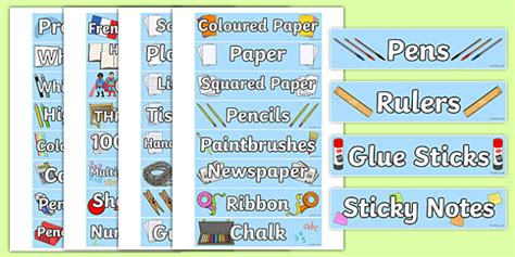 👉 Classroom Stationery Drawer Labels Primary Resources