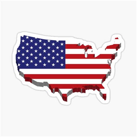 Pegatina Bandera De Estados Unidos Estadounidense Estados Unidos