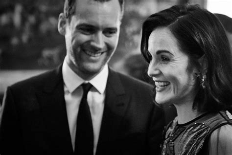 She had been engaged to john dineen. Michelle Dockery and Jasper Waller-Bridge ! : michelledockery